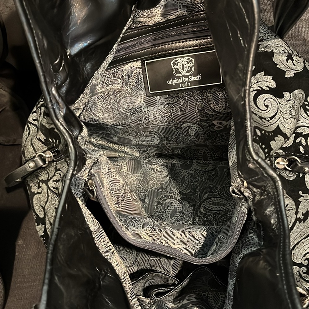Sharif New Shoulder Gray & Black with Silver tone Hardware. Beautiful details. - Picture 13 of 16